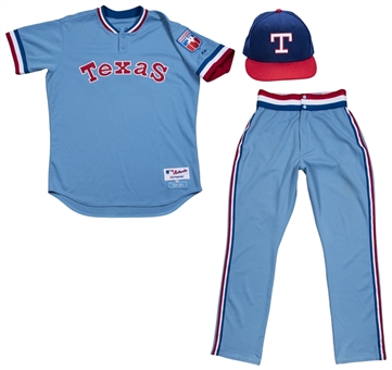 2012 Adrian Beltre Game Used Texas Rangers 1976 Turn Back The Clock Uniform Worn on 8/11/2012 (Jersey, Pants & Cap) MLB Authenticated